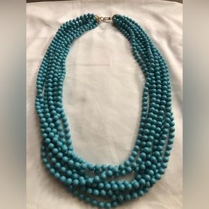 Vintage Beaded 8 Strand Turquoise Gorgeous Necklace